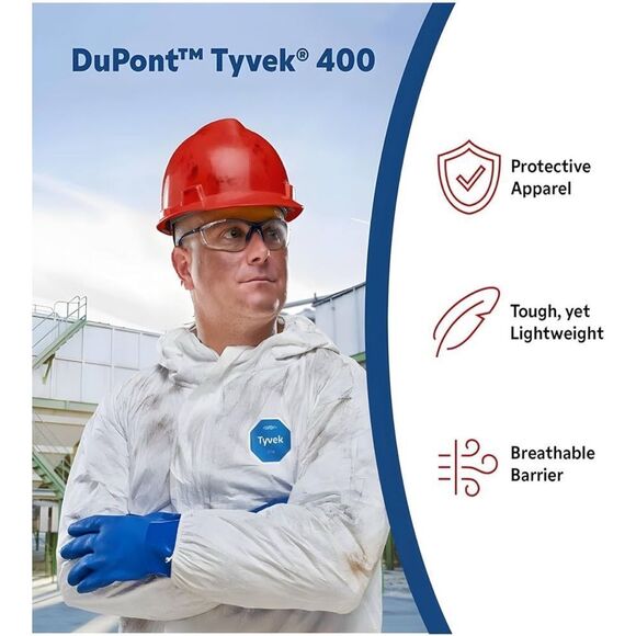 DuPont Tyvek 400 Pullover Hood, White, Universal, 100-Pack - Picture 2 of 5